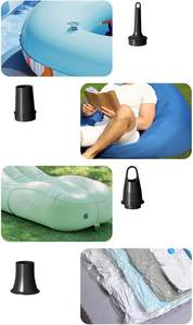 Pompe à air portable avec lumière, pompe à air rechargeable pour matelas gonflables, gonfleur pour flotteurs de piscine, bateaux, tapis de couchage, jouets gonflables - Product Image 2