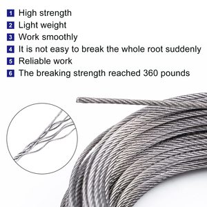 1x7 1/4 "5/16" 3/8 "<span class=keywords><strong>Cable</strong></span> <span class=keywords><strong>de</strong></span> avión <span class=keywords><strong>de</strong></span> <span class=keywords><strong>acero</strong></span> <span class=keywords><strong>inoxidable</strong></span> galvanizado - Product Image 3