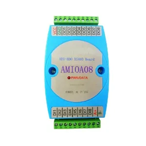 AMIOA08 8DI-8DO оптопара вход ULN2803 выход RS485 3KV Изолированная коммуникационная плата PLC модуль расширения