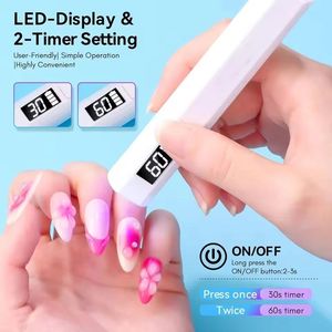 เครื่องอบเล็บเจล Makartt UV แบบพกพา ขนาดเล็ก ใช้หลอดไฟ UV LED สำหรับอบเจล แห้งเร็ว ใช้แบตเตอรี่แบบชาร์จได้ - Product Image 4