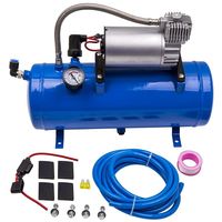 NOUVEAU PRODUIT de Voiture Pompe à air modifiée 12V 120psi Bleu 6L réservoir d'air Compresseur d'air