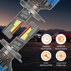 Venta caliente Super brillante LED faro bombilla 240W 12000LM 6500K 9005 9006 9012 9004 9007 coche LED luz H4 H1 H11 H7 Led faro - Product Image 4