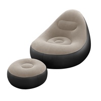 Canapé gonflable portable d'extérieur en PVC floqué pour la détente
