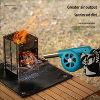 Souffleur d'air manuel pour le camping, soufflette portable pour barbecue, accessoires de camping en plein air, outil de démarrage de feu pour pique-nique et randonnée
