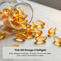Gélules d'huile de poisson oméga-3, formule personnalisée sous marque privée, complément alimentaire pour adultes, approvisionnement en gros