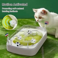 Jouet de terrain de football intelligent 3 en 1 pour chat avec capteur de mouvement, balle roulante automatique et herbe à chat pour l'exercice des chats d'intérieur