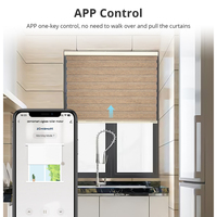 Persiana enrollable motorizada Zemismart con motor de 1NM para tubo de 38MM Compatible con Alexa y asistente de Google para uso en sala de estar interior