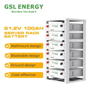 بطارية تخزين الطاقة طراز GSL ENERGY 5 كيلو وات 15 كيلو وات 20 كيلو وات 30 كيلو وات 48 فولت بطارية lifepo4 بقدرة 48 فولت 100 أمبير/ساعة بطاريات lifepo4 تُركب على حائط الطاقة