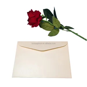 Bon prix personnalisé belle fleur cadeau carte de visite bloc-notes marguerite blanc irisé emballage en papier recyclé #10 enveloppes sacs