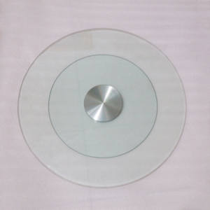 Plateau tournant Lazy Susan en <span class=keywords><strong>verre</strong></span> <span class=keywords><strong>trempé</strong></span> <span class=keywords><strong>pour</strong></span> <span class=keywords><strong>table</strong></span> à manger Grand plateau rotatif à 360 ° Plateau de service transparent en <span class=keywords><strong>verre</strong></span> - Product Image 1