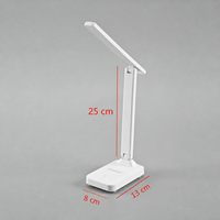 Lampe de table LED à 3 températures de couleur, rechargeable, pliable, pour la lecture