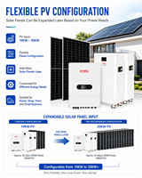 Invertisseur hybride triphasé basse tension 48VDC 15KW avec 2 batteries LiFePo4 51.2V314AH en parallèle pour stockage 32KWH, systèmes solaires