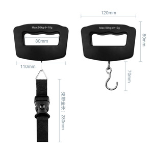 Báscula colgante portátil de 50 kg y 10 g con gancho de acero inoxidable para pesar equipaje - Product Image 2