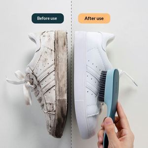 Color Block Shoe Cleaning <b>Brush</b> with <b>Long</b> <b>Handle</b> Scratch Resistant Plastic for Home Laundry and Clothing Cleaning - Product Image 3