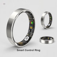Anneau intelligent de contrôle, tracker de santé et de forme physique, charge magnétique, moniteur de fréquence cardiaque, SpO2, suivi du sommeil pour Android et iOS