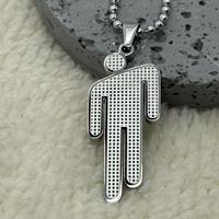 Vente en gros pas cher Prix Or Argent Acier inoxydable Hiphop Rappeur Billie Eilish Collier