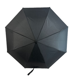 Parapluie publicitaire rétractable à 3 volets, entièrement automatique, personnalisé, 8 baleines, protection solaire, en tissu pongé - Product Image 2