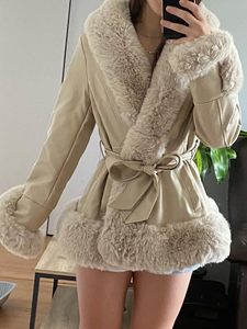 Veste pour femmes à la mode 2025 avec manches longues <span class=keywords><strong>Parka</strong></span> avec poches Manteau d'hiver chaud avec ceinture - Product Image 3