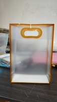 Sac fourre-tout pliable en PP OEM, sac cadeau, vente en gros ODM, sac de mariage transparent personnalisé, sac cadeau réutilisable pour fête, emballage cadeau, souvenir de fête floral