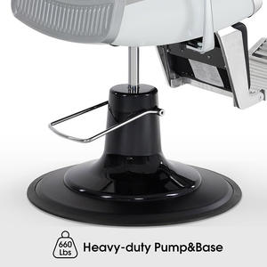 Fauteuil de <span class=keywords><strong>barbier</strong></span> <span class=keywords><strong>Belmont</strong></span>, fauteuil de coiffure inclinable en cuir avec fonction de massage pour salon ou meubles de maison/hôtel - Product Image 6