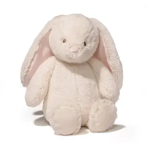 Plush white bunny custom design plush toy plushie stuffed rabbit