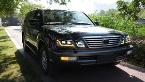 For LX470 Car <b>Lights</b> Blue 12V Headlight <b>Projector</b> With Daytime Running <b>Light</b> Automotive Accessories 12v LED Headlights for LX470 - Product Image 6