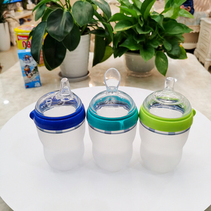 Ensemble de biberons <span class=keywords><strong>anti</strong></span>-coliques en silicone 3 en <span class=keywords><strong>1</strong></span>, col large 7 cm, biberons d'alimentation pour bébé, biberons pour nouveau-né - Product Image 3