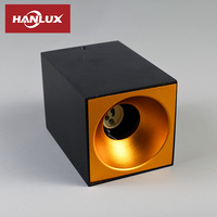 Support de plafond en aluminium blanc/noir et or pour spots GU10/MR16, fixation en saillie avec support de lampe