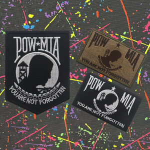POW MIA 100% 刺繍マンヘッドパッチ戦術的な可愛いパターンパッチバッグ帽子用布ラベルDIYバッグ - Product Image 4