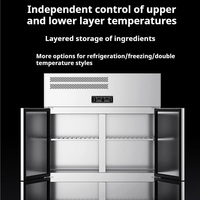 Congélateur de restaurant TONLI congélateur de cuisine vertical commercial en acier inoxydable 4 portes avec refroidissement par ventilateur