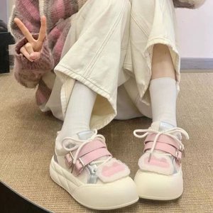 Zapatillas Casuales Planas de Invierno 2025 para Mujer, Talla Grande, Cómodas y Transpirables, Parte Superior de PU, Plantilla de Goma, Cierre con Hebilla - Product Image 6