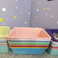 Boîte de rangement de jouets en plastique PP au design moderne, capacité de charge de 10kg, pour outils d'enfants, panier de rangement ménager pour bébés/jardins d'enfants