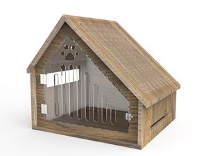 Mobili per Animali Domestici in Stile Moderno Cuccia da Interno Casetta per Gatti in Legno con Tiragraffi - Product Image 3