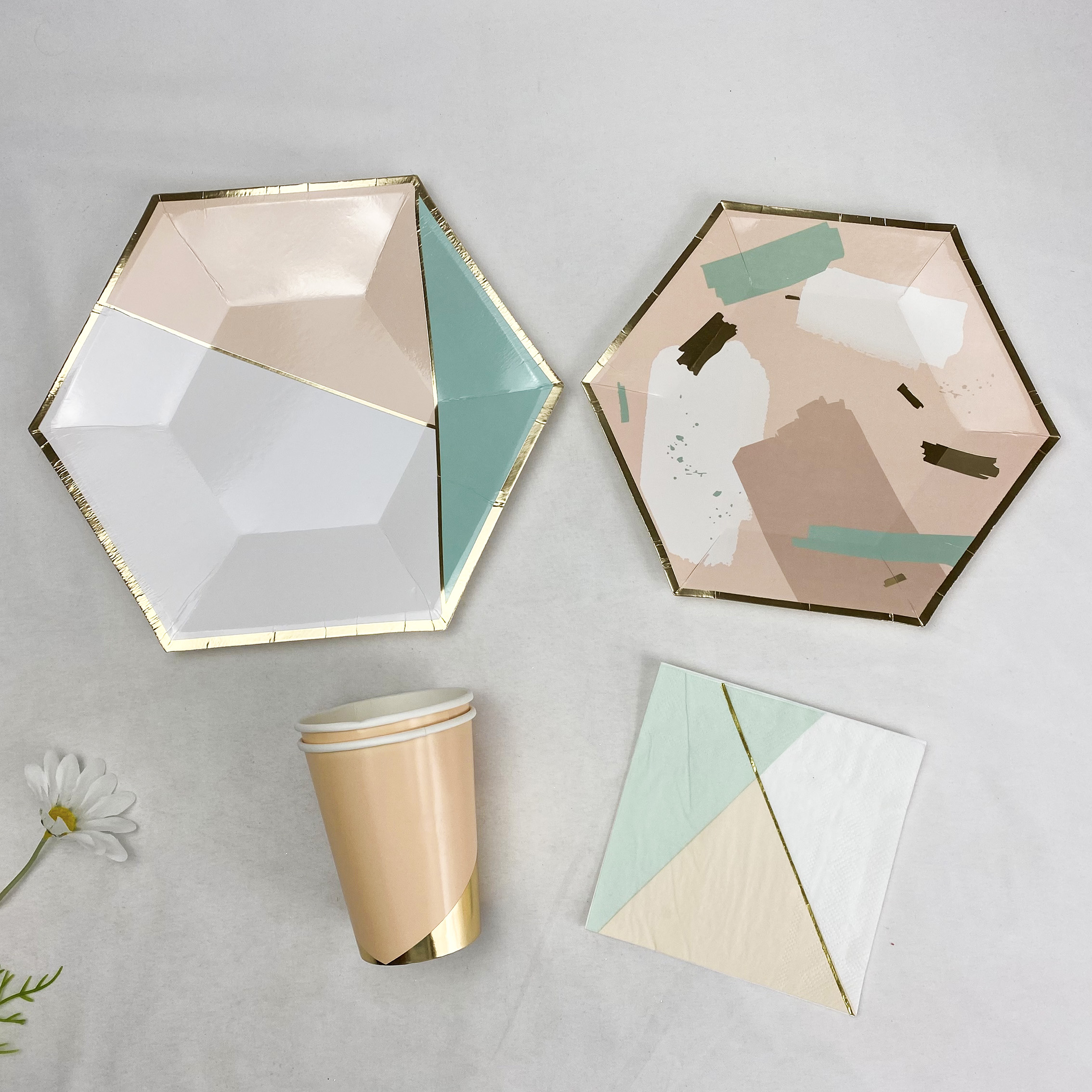 peach and mint