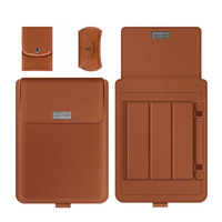 Housse pour ordinateur portable en cuir PU avec support et tapis de souris, étui imperméable pour MacBook de 13 à 13,3 pouces, sac pour ordinateur portable pour femmes