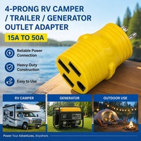 Adaptateur RV homologué ETL Guankai, prise NEMA 5-15P vers 14-50R, 15A/125V 50A/250V, convertisseur de puissance en cuivre robuste pour générateur de camping-car