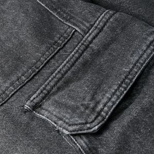 Nuevos Pantalones Anchos de Mezclilla Negros Holgados de Estilo Casual Hip Hop para Hombre, a la Moda, para Primavera y Otoño, con Múltiples Bolsillos, Estilo Nostálgico - Product Image 6