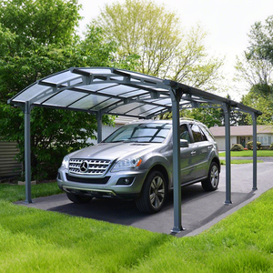 Cochera de aluminio resistente al agua con función de refugio, estacionamiento de automóviles personalizable y garaje, fácil de ensamblar, directo de fábrica - Product Image 4