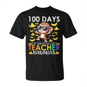 Camiseta del 100º Día de Clases de Conducción con el lema 'My Teacher Bananas', Producto Promocional - Product Image 2