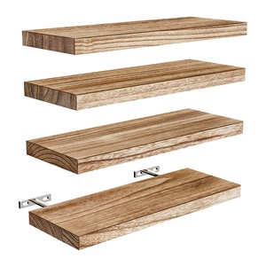 Gran oferta de estantes flotantes de madera en Stock Paulownia estantes montados en la pared para sala de estar y dormitorio estantes de almacenamiento suspendidos - Product Image 6