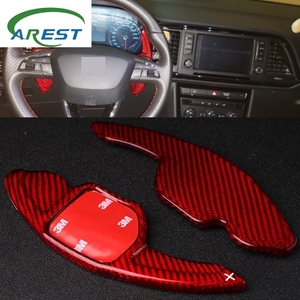 Pagaie de volant en Fiber de carbone, changement de vitesse pour siège Leon SC ST 5F <span class=keywords><strong>FR</strong></span> Cupra Ateca Ibiza 6P alhamburger ra tartaro, Extension 2013 — 2019 - Product Image 4