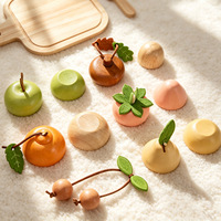 Jouet de découpe en bois personnalisable sans désordre, sûr pour les mains, aliments éducatifs pour enfants, aides pédagogiques Montessori pour la maternelle