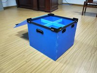 Caisse de palettisation pliable en plastique avec plateau inférieur renforcé et couvercle