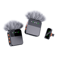 Microphone sans fil QY77 Pro à réduction de bruit 2.4G, Plug & Play, pour diffusion en direct en extérieur, conférences, interviews, podcasts