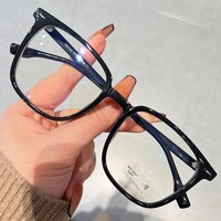 Montures de lunettes carrées unisexes anti-lumière bleue, monture intégrale, légères, finition mate, verres PC unis pour adultes et visages larges