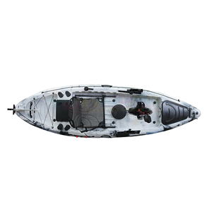 Kayak de pêche à pédales monoplace, kayak de pêche pour une personne, en plastique rigide HDPE, avec propulsion à pédales, à vendre - Product Image 5
