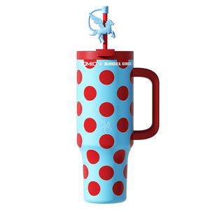 Tomic X Angel Cho Polka Dot Insulated Tumbler 1200ml Keep Hot <b>Cold</b> Drink <b>Cup</b> - Product Image 5