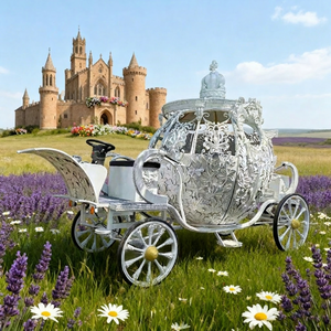 Charrette Électrique de Haute Qualité Style Citrouille Européenne Cendrillon en Acier Q235B pour Mariages, Visites Touristiques et Transferts Hôteliers - Product Image 1