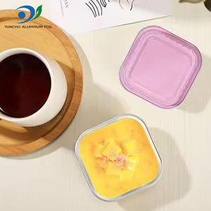Contenedor de Aluminio Rosa de 150ml para Postres y Pasteles, Molde Desechable Cuadrado de Aluminio para Hornear Yogur con Tapa - Product Image 3
