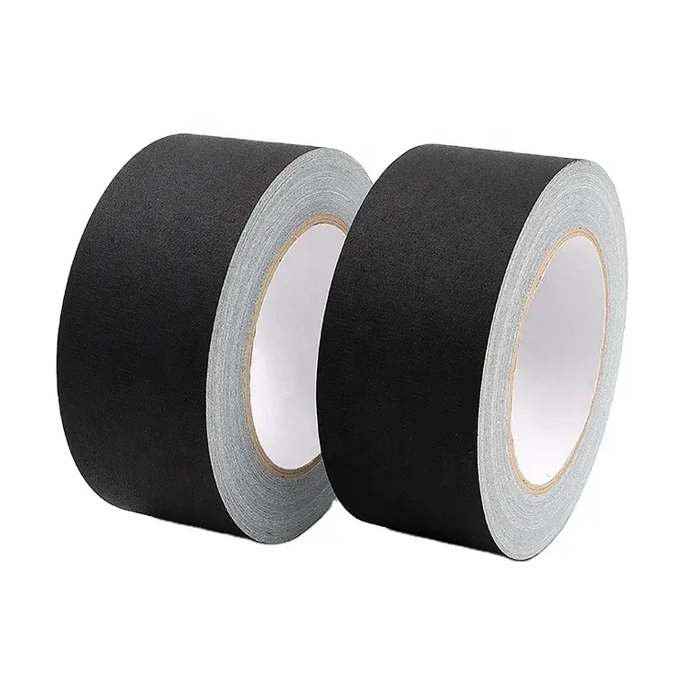 Anti-reflective Gaffer Cloth Tape Matt Cloth Free Samples Black Waterproof Rubber Masking No Printing 2000 Square Meters 50mm